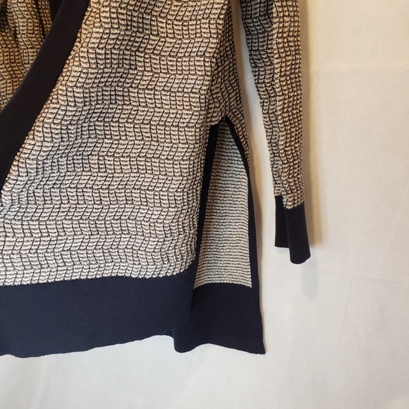 Lou & Grey Navy Gray Knit Open Front Cardigan - Picture 4 of 7
